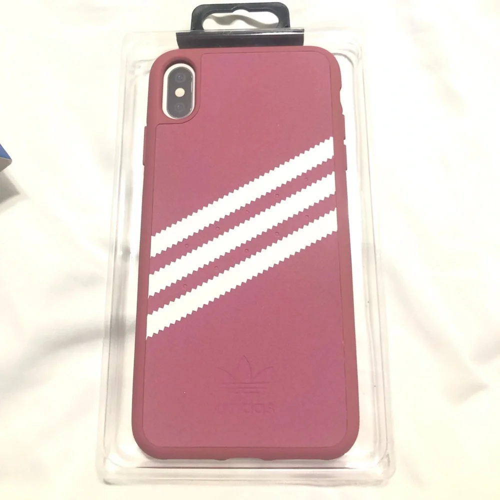 🛑CLEARANCE‼️ 🆕 Adidas iPhone case 6.5” magenta and white